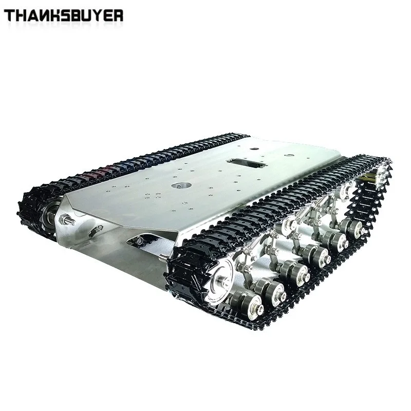 T600 Интеллектуальный робот корпус из нержавеющей стали с амортизатором|metal chassis|tank