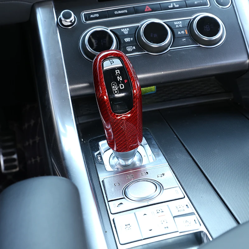 Накладка на головку переключения передач из настоящего углеродного волокна для Range Rover Sport- для Jaguar E-PACE автомобильные аксессуары