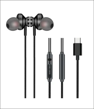

For Type-C Smart Phone Newest Type-C Hifi In-Ear Bass Metal Earbuds Earphone Dynamic Drive Sport Gaming Headset With Mic#P