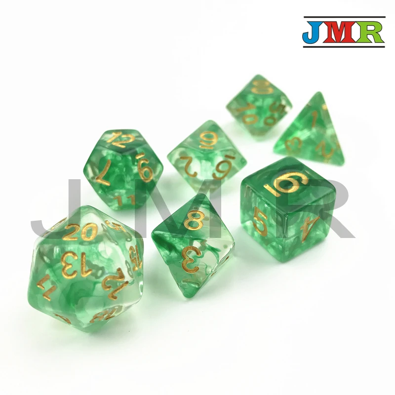 Nebular Juegos De Mesa Dados с DND играми зеленые кости набор D4 D20 для развлечение настольная