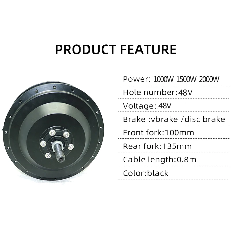 48V1000W 1500W 2000W высокоскоростной бесщеточный Большой силовой мотор редуктор толстый