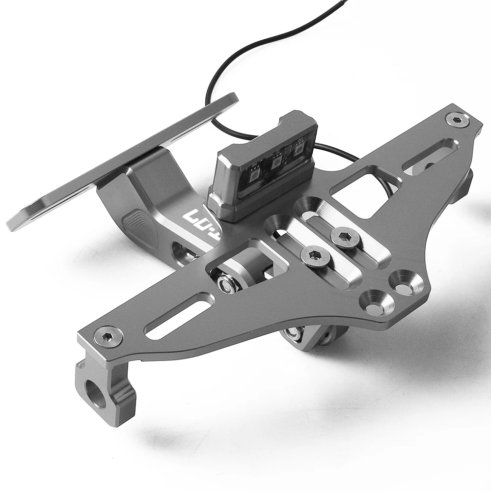 For Yamaha MT07 MT-07 2013 Motorcycle Accessories License Plate Bracket Holder Frame Number Plate - Цвет: Темно-серый