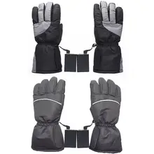 Перчатки с электроподогревом перчатки для катания на лыжах и сноуборде снегоходы мотоциклетные зимние перчатки ветрозащитные водонепроницаемые унисекс снежные перчатки 4