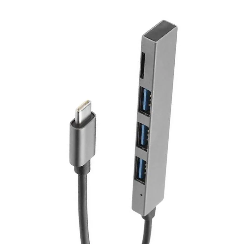 4 в 1 USB 3,1 type-C концентратор USB 3,0 из магниевого сплава концентратор с TF слот для чтения 3 порта для MacBook Pro/Air