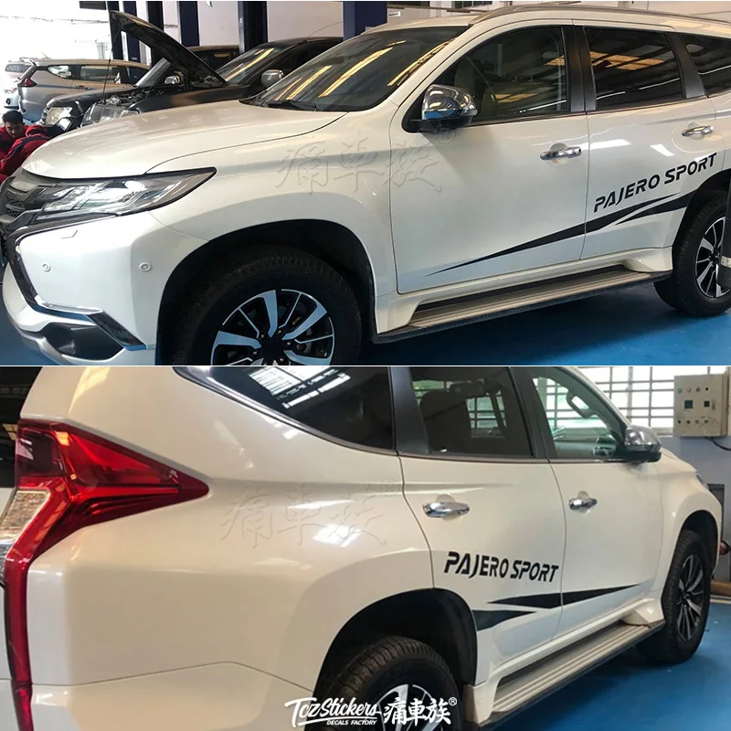 

Автомобильные наклейки для Mitsubishi pajero sport, персонализированные декоративные Стикеры для кузова, модифицированные автомобильные наклейки, пленка, Аксессуары для красоты