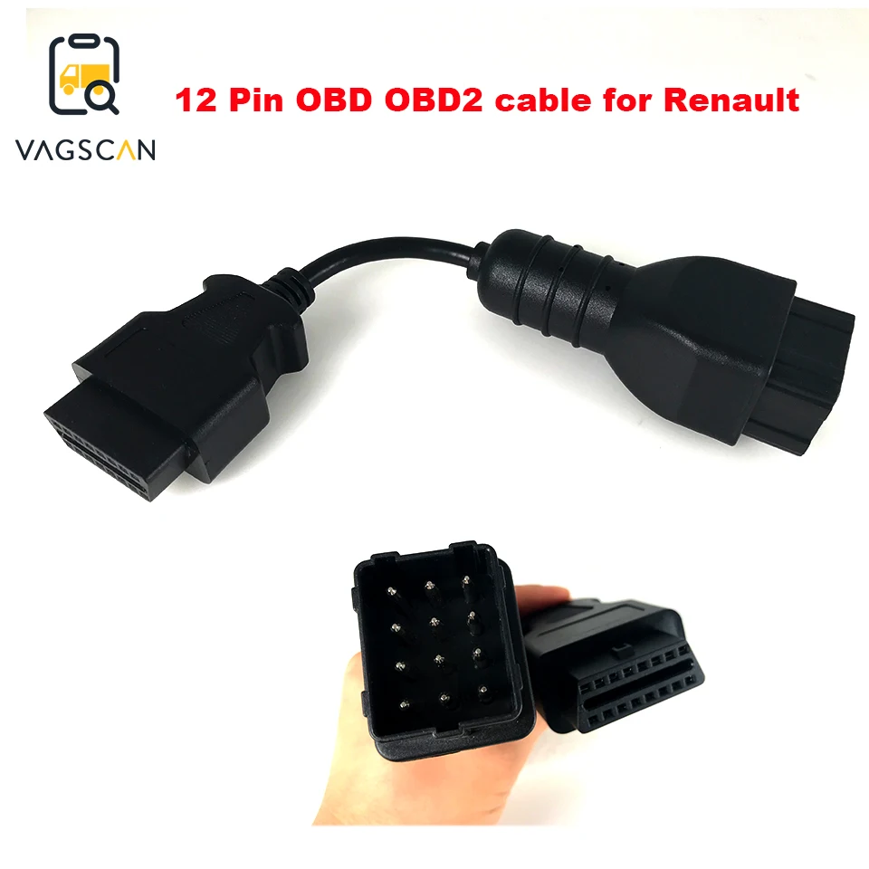 

12 Pin OBD2 Female Connector Adapter for Renault Heavy Duty Truck Diagnostic Tool