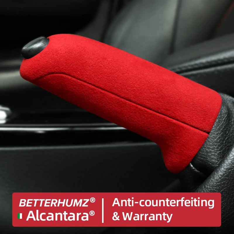 Leather Fits 2013-2019 BMW F32 F33 F36 Serie 4 E Brake Handle Cover Red