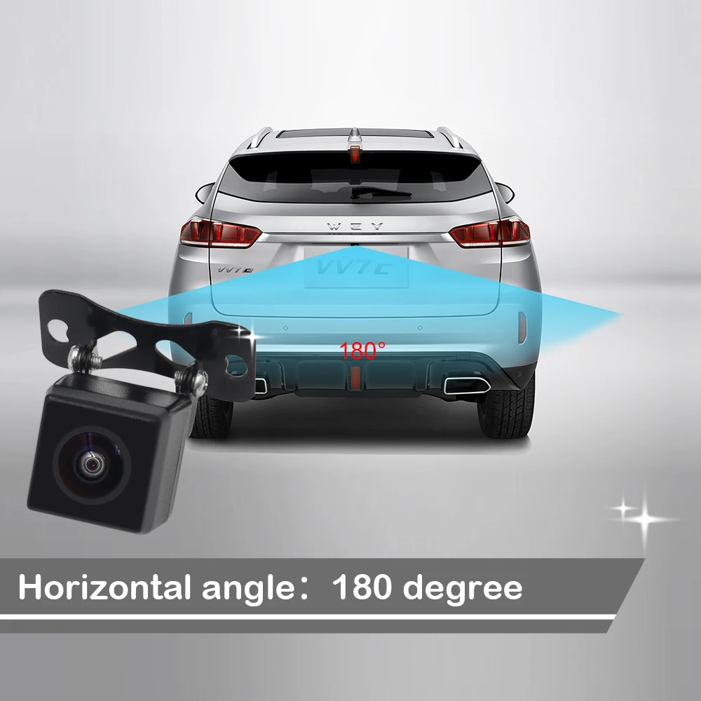 180 градусов объектив рыбий глаз звездный свет ночное видение Автомобильная камера заднего вида Мини 720P HD MCCD камера заднего вида