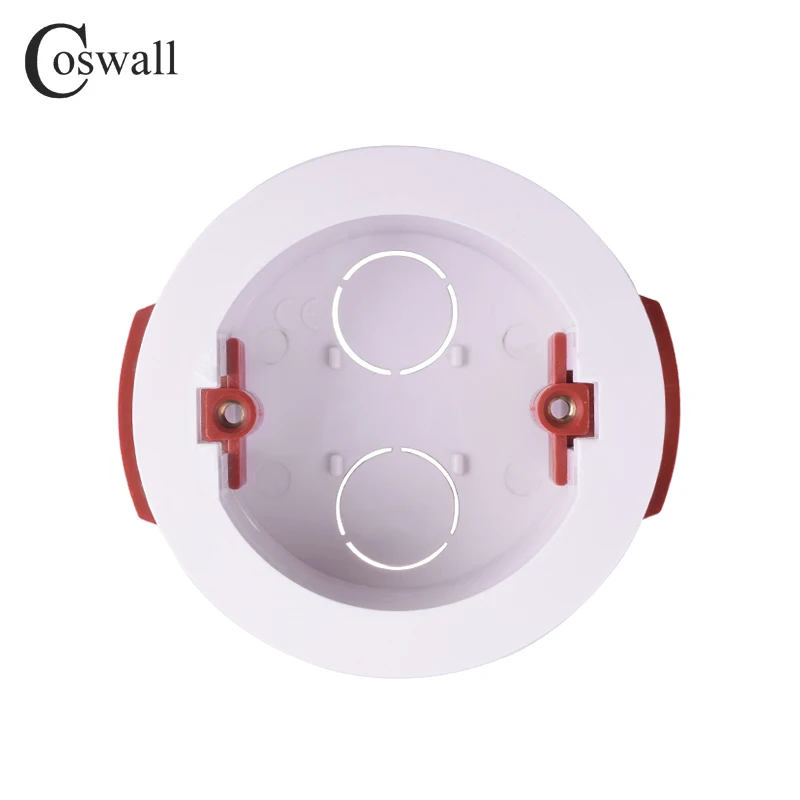 Round Dry Lining Box For Gypsum Board / Drywall / Plasterboad 50mm Installation Distance 32mm Depth Coswall