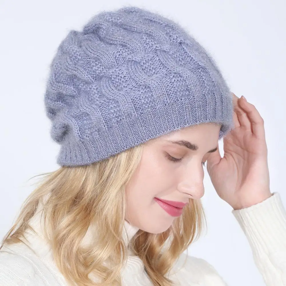 ZLYC Women's Slouchy Beanie Hat - Soft Knit Stretch Skull Cap For Winter, Hot Pink, One Size Fits Most - View #7