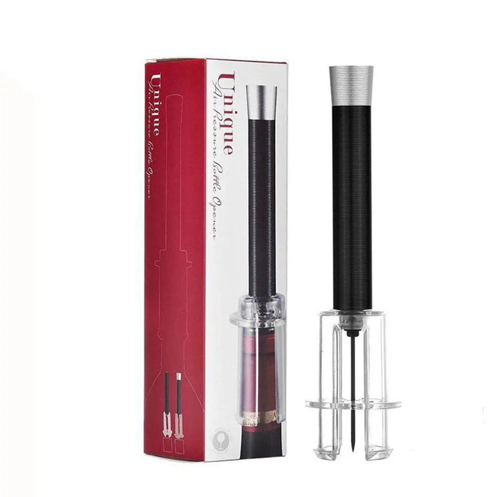 Quickly Operate The Simple Red Wine Gas Pressure Bottle Opener Color Box Needle Opener Wine Pressure Bottle Opener