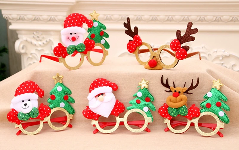 Iboode Мультфильм рождественские очки Рамка милые рога Санта Клаус для взрослых детей праздник Рождество вечерние творческий подарок на праздник игрушка Новинка