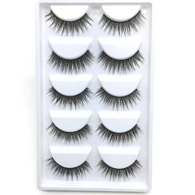 Pairs 3D Mink Hair Natural Cross False Eyelashes Long Messy Makeup Fake Eye Lashes Extension Make Up Beauty Tools maquiagem