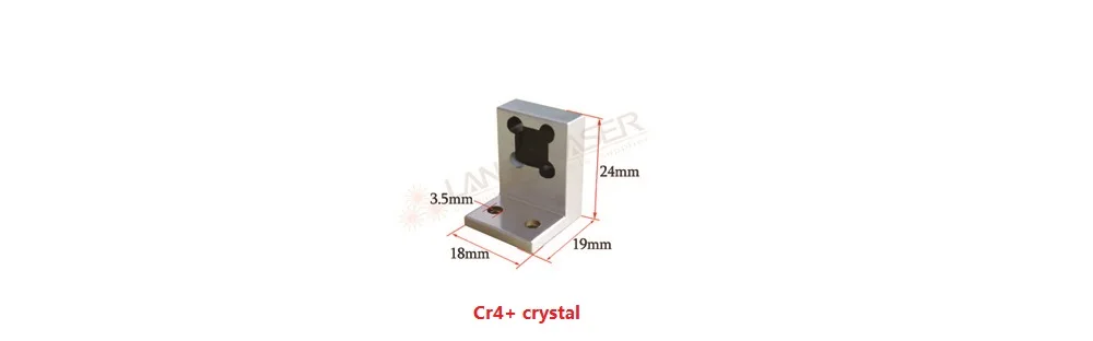 Cr4+ crystal with fixture
