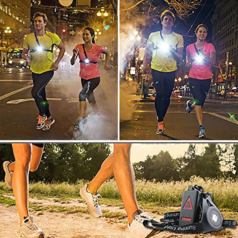 Новейшая модель; занятий спортом на открытом воздухе, бега, светильник s Q5 светодиодный ночной фонарь для бега Предупреждение светильник USB зарядка груди лампы Пеший туризм туристическое снаряжение