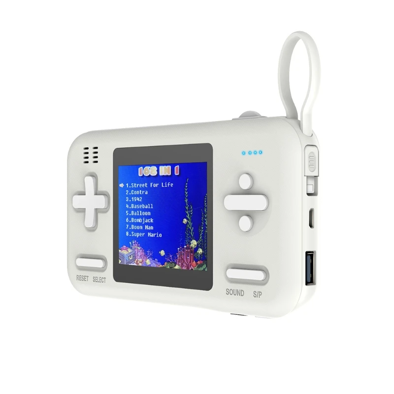 F3MA Handheld Game Console 2.8"Color Screen Retro Game Player Built-in 416 Classic Games with 8000mAh Fast Charger Power Bank 