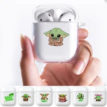 Детский защитный чехол для Йоды для Airpods1 2 Аксессуары для Apple Airpods беспроводной зарядный чехол Master Yoda Прозрачный чехол для наушников