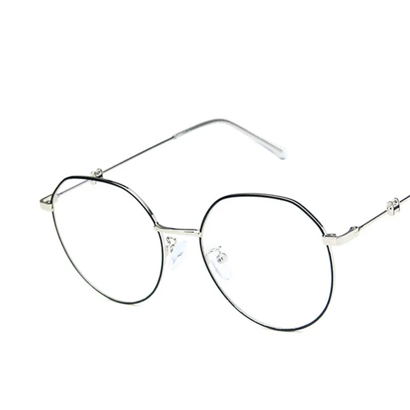 Классический ретро анти-синий металлические очки в круглой оправе модный дизайн Стильная женская обувь очки с диоптриями