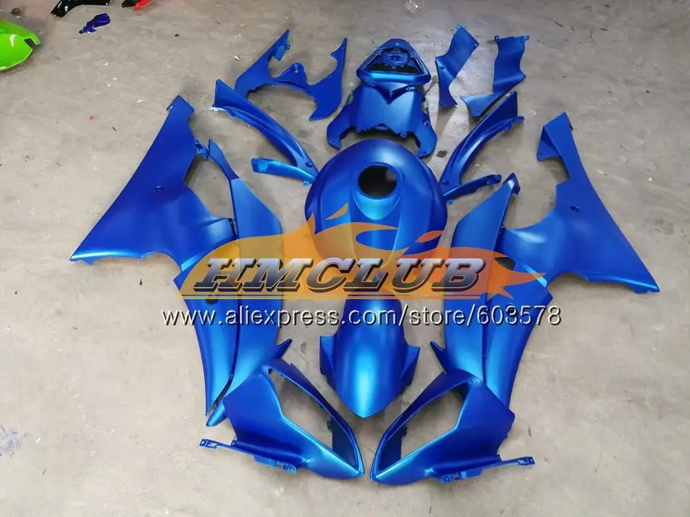 Инъекций для YAMAHA YZF600 YZF R6 2008 57CL. 13 YZF 600 R 6 YZF-R6 YZFR6 08 09, 10, 11, 12, 13, 14, 15, 16 лет синий Обтекатели с пламенем - Цвет: No. 20 Flat blue