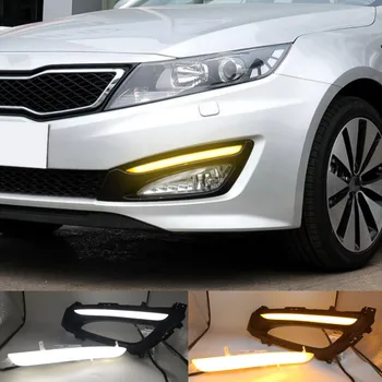 

2pcs Car LED Daytime Running Lights For Kia K5 Optima 2011-2014 DRL Fog Lamp Xenon White day light