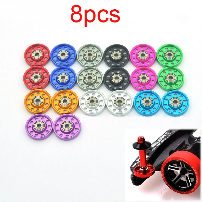 

8PCS 95301 13mm Guide Roller Bearing Guidewheel Guide Pulley Rollers for Tamiya Mini 4WD Car Model DIY Self-made Parts