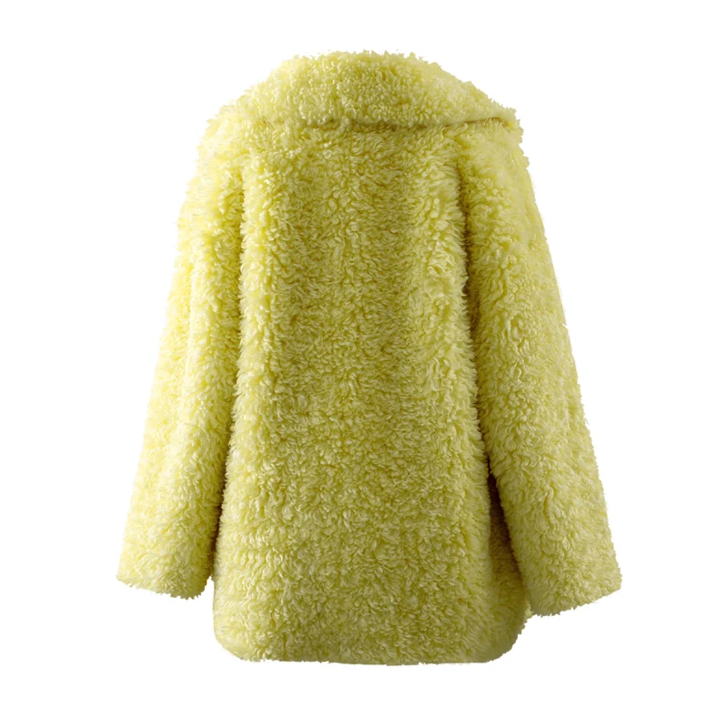 Корейская Милая женская куртка из овчины, зимняя модная куртка из овечьей шерсти, пальто, стильное пальто из искусственного меха ягненка, ветровка, теплое пальто