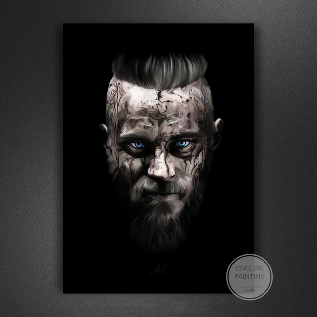 Peinture Sur Toile Avec Citation Du Roi Viking Ragnar Lothbrok Floki Affiche Nordique Canape Impression D Art Mural Salon Chambre A Coucher Decoration De Maison Moderne Aliexpress