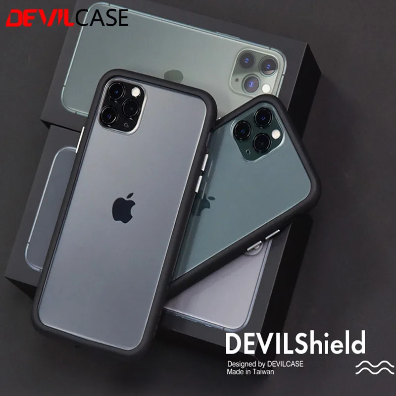 DEVILCASE Devilshield для iPhone 11, iPhone 11 Pro, iPhone 11 Pro Max ТПУ бампер+ задняя прозрачная стеклянная панель