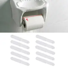 10 шт. WC белый пластик Замена держатель рулона туалетной бумаги роликовый шпиндель загружен вставной шпиндель весна гибкий валик для ванной