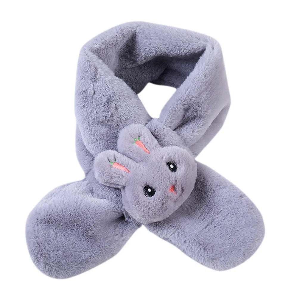 Детский шарф для мальчиков и девочек, сохраняющий тепло, на осень и зиму, регулируемый шарф с кроликом, плюшевая теплая зимняя куртка, шарф для детей 24 мес.-8 лет,#4