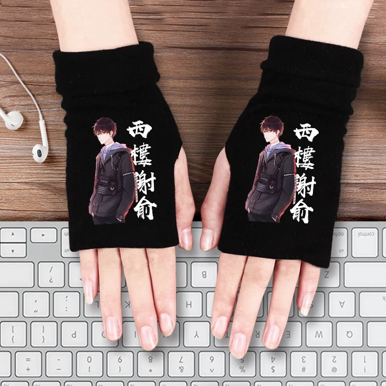 Мультфильм Аниме перчатки Hatsune Miku Demon Slayer Kimetsu no Yaiba один кусок король Аватар Наруто МО дао ЗУ Ши хлопок Половина перчатки