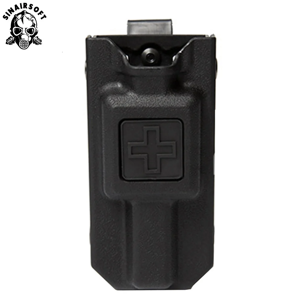SINAIRSOFT Открытый Инструменты Охота применение ЖГУТ Чехол Molle EMT перевозчик сумка для хранения коробка держатель Чехол Пейнтбол - Цвет: BK