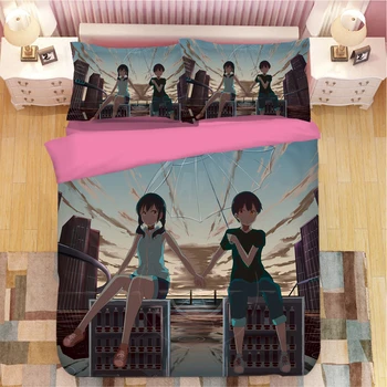 

Weathering with You Bedding Set Anime Cartoon Duvet Covers Comforter Bedding Sets Bedclothes Bed Linen Your Name(NO Sheet)