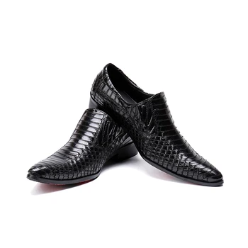 

office Men's shoes black fashion pointed-toe dress shoes for men Genuine leather falt Paisley oxford men size 38-46