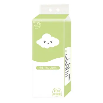 

10 Rolls 4-Ply Toilet Paper Ultra Soft Wood Pulp Strong Household Bath Tissues