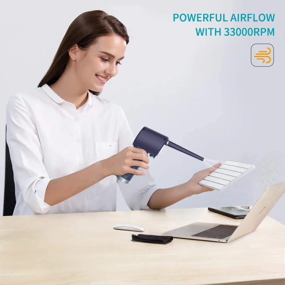 ATEnge Cordless Air Duster Cordless for Computer Cleaning, Replacement for Compressed Air Cans, Rechargeable Blower Cleaner