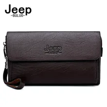 

JEEP BULUO Luxury Brand Day Clutches Bags Men's Handbag For Phone and Pen High Quality Spilt Leather Wallets Hand bag Male