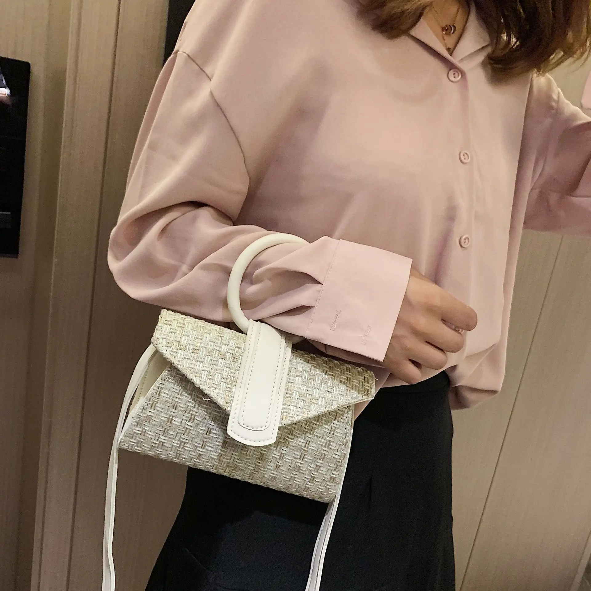 

WOMEN'S Bag 2019 Summer New Style Plaid Handbag Trending Hong Kong Style Casual Versatile Network Red Packet Shoulder Bag
