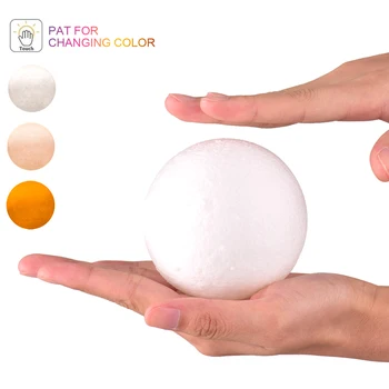 

Creative Moon Lamp 3 Colors 3D Printed Lunar Lamp LED Night Light 20cm/ 7.9in with Stand for Children Girls Christmas Gifts