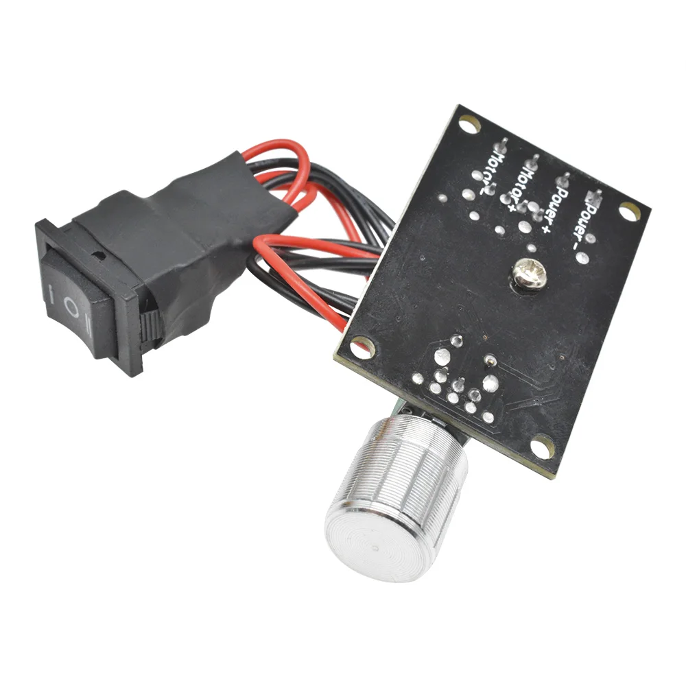 DC 6V 12V 24V 28V 3A 80W PWM Motor Speed Controller Regulator Adjustable Variable Speed Reversible Control Potentiometer Switch