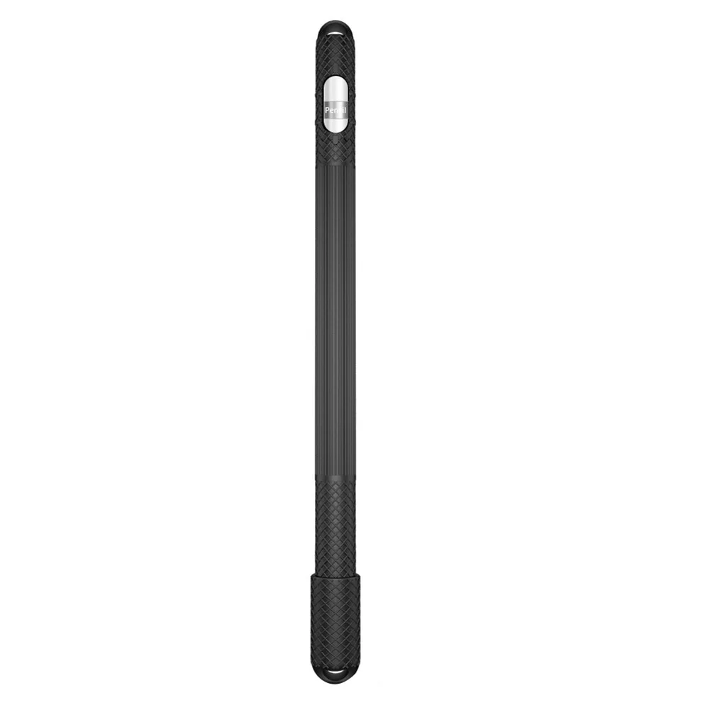 Мягкий силиконовый Совместимый Чехол-карандаш, совместимый с iPad Pencil 1 Gen Tablet Touch Pen Stylus, защитный чехол, защита от потери - Цвета: Черный