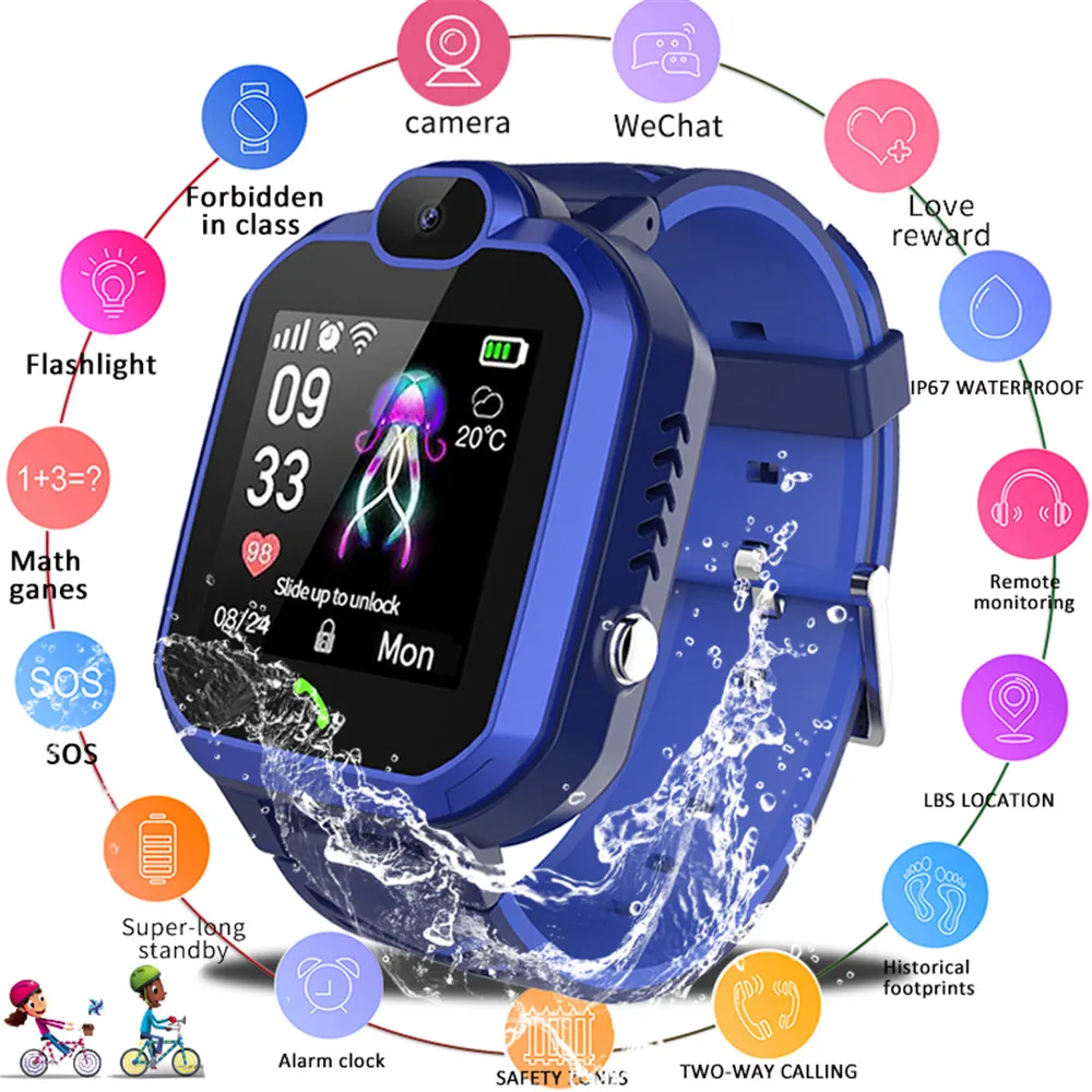 Smartver para Crianças com Câmera de Cartão Foto à Prova Presente para Ios Crianças Relógio Inteligente Telefone Chamada Sim Dwaterproof Água Android Sos - Image 2