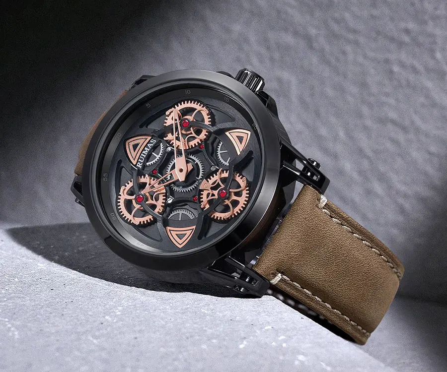 RUIMAS Military Quartz Watches Men Luxury Leather Waterproof Wristwatch Sports Watch Man Clock Top Brand Relogios Masculino 550