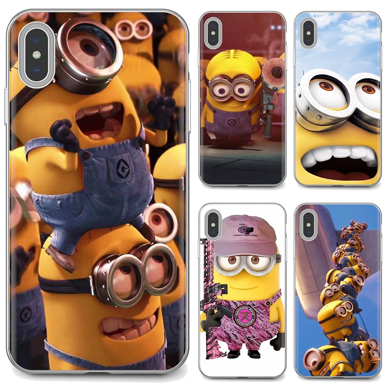 Soft Case For Huawei Honor 6 6A Play 7X V10 V8 7A 7C Mate 7 8 P9 Plus Y3II Y3 Despicable Me Gru Minions Army Print | Мобильные