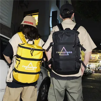 

Tide brand schoolbag female high school large capacity student campus backpack male hip hop street trend backpack