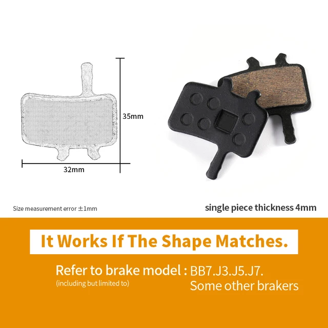 1 Pair of Resin Bicycle Brake Pads are Used For Shimano SRAM AVID HAYES and Other Disc Brakes 813