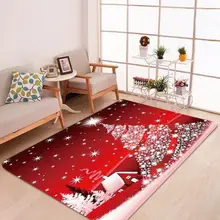 Рождественский домашний декоративный коврик 3D Рождественский Санта-Клаус Противоскользящий кухонный ковер фланелевый ковер