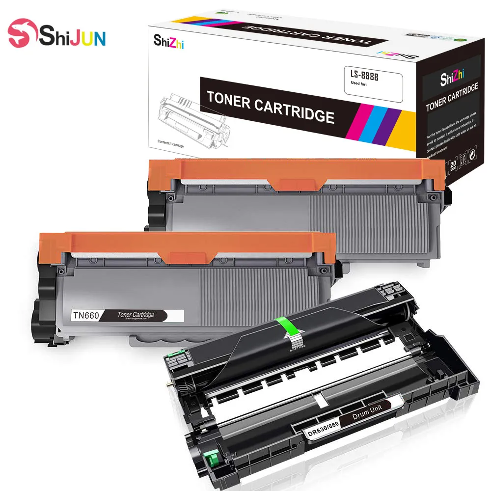 SHIJUN Compatible Toner Cartridge for Brother TN660 TN630 DR630 to use