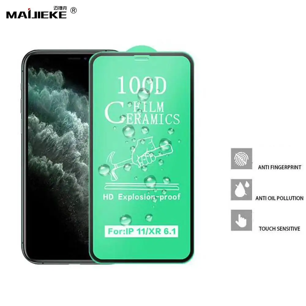 100D Ceramics Film for iPhone 11 Pro Max Full Cover Ceramic Screen  Protector for iPhone X Xs max Xr 6 6s 7 8 plus Matte Film