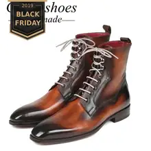 GOSTINSHOES ручная работа Goodyear Welted роскошные рабочие безопасные военные мотоциклетные армейские зимние повседневные мужские ботинки коричневый SCT41